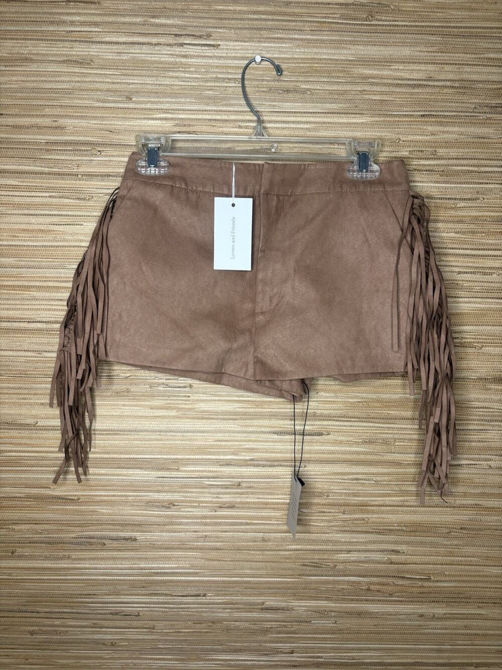 Lovers and Friends Chase Faux Suede Short Camel Sz XS NWT